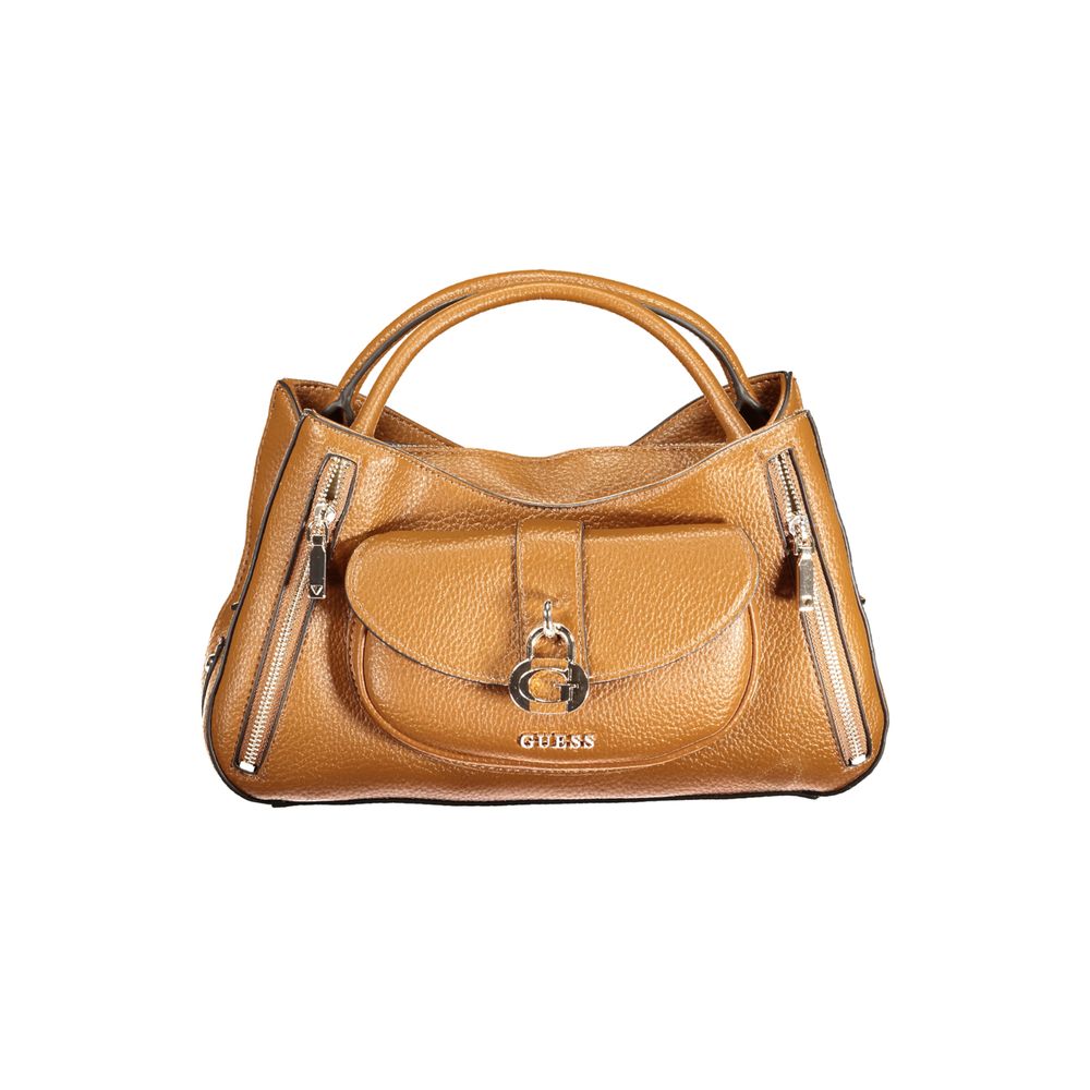 Guess Jeans Marrone Polyurethane Women Handbag