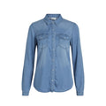 Vila Clothes Light Blue Cotton Blouse