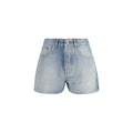 Off-White Blue Cotton Bermuda Shorts