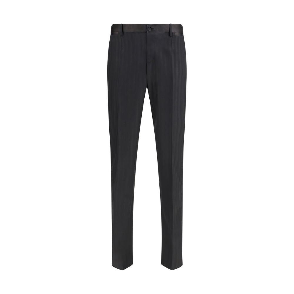 Dolce & Gabbana Black Wool Oves Aries Dress Pants