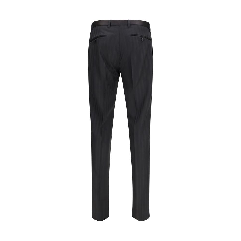 Dolce & Gabbana Black Wool Oves Aries Dress Pants