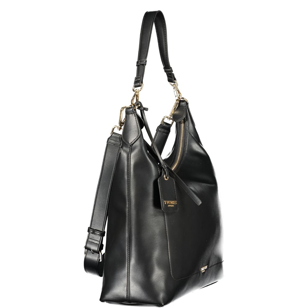 Twinset Nero Poliuretano Women Hobo Bag Twinset