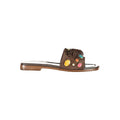 Twinset Marrone Leather Women Slipper Twinset
