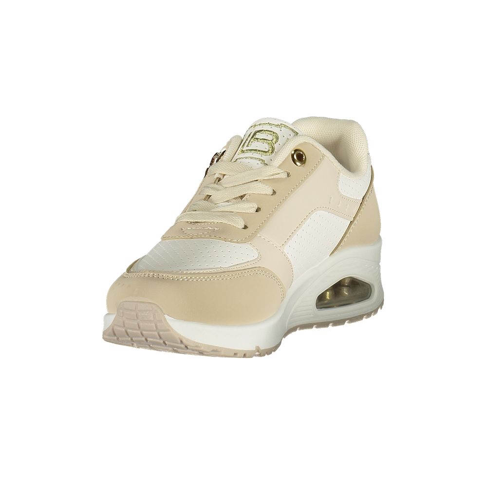 Laura Biagiotti Beige Polyurethane Women Sneaker Laura Biagiotti