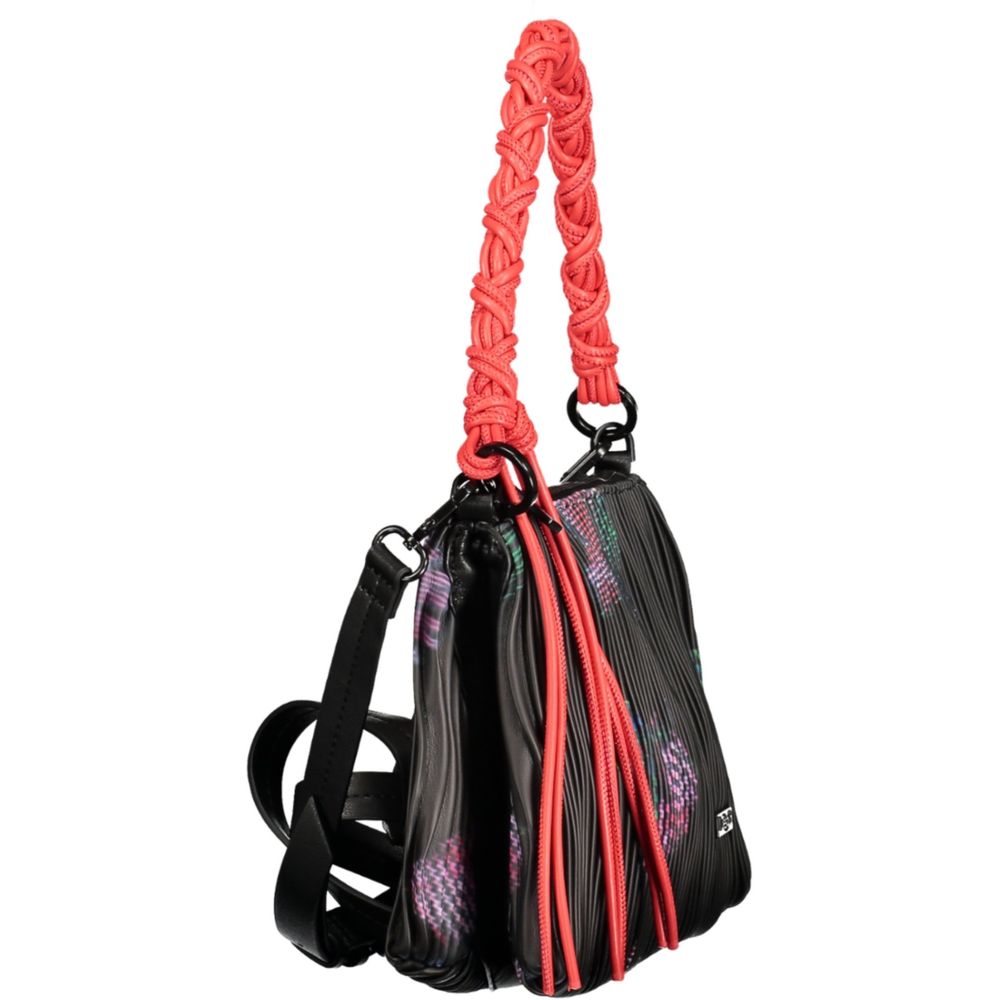 Desigual Nero Poliuretano Women Handbag
