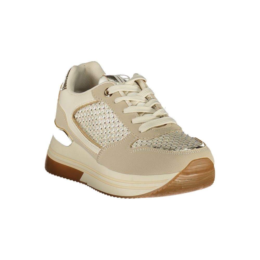 Laura Biagiotti Beige Polyurethane Women Sneaker Laura Biagiotti