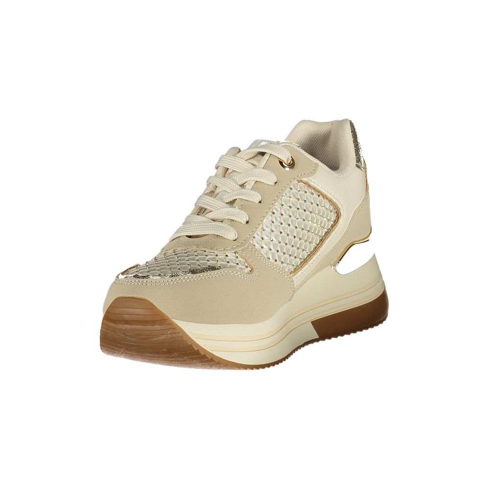 Laura Biagiotti Beige Polyurethane Women Sneaker Laura Biagiotti