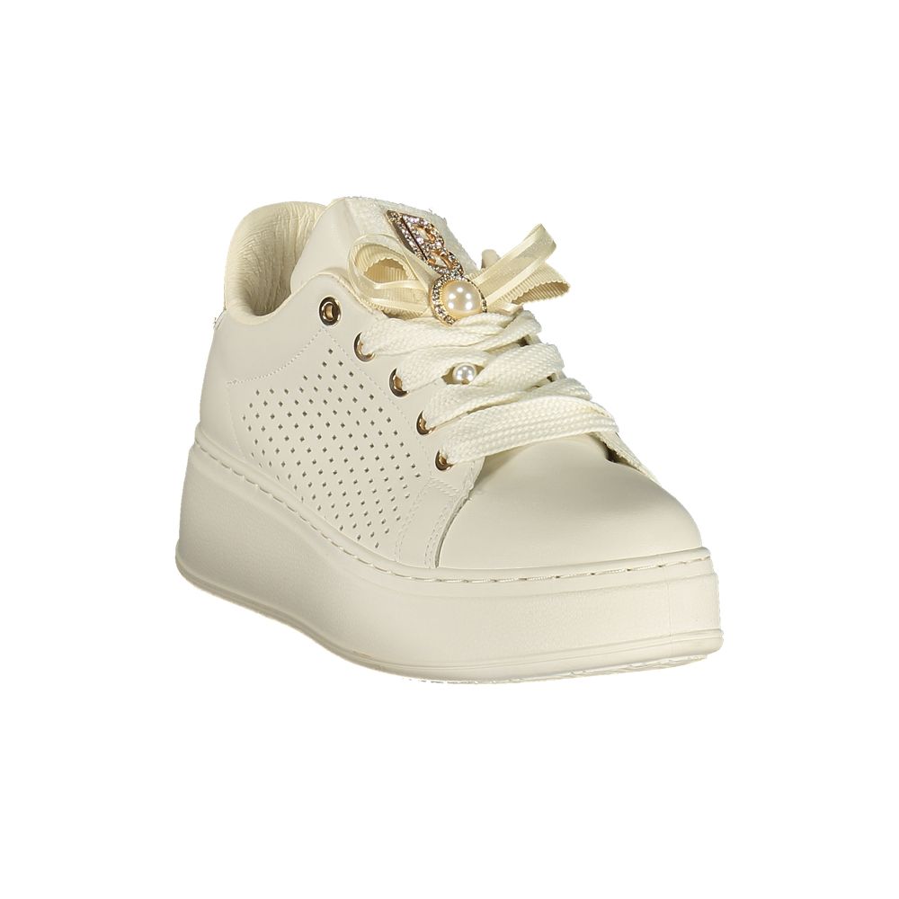 Laura Biagiotti Bianco Polyurethane Women Sneaker Laura Biagiotti