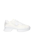Prada White Fabric Low Top Sneakers