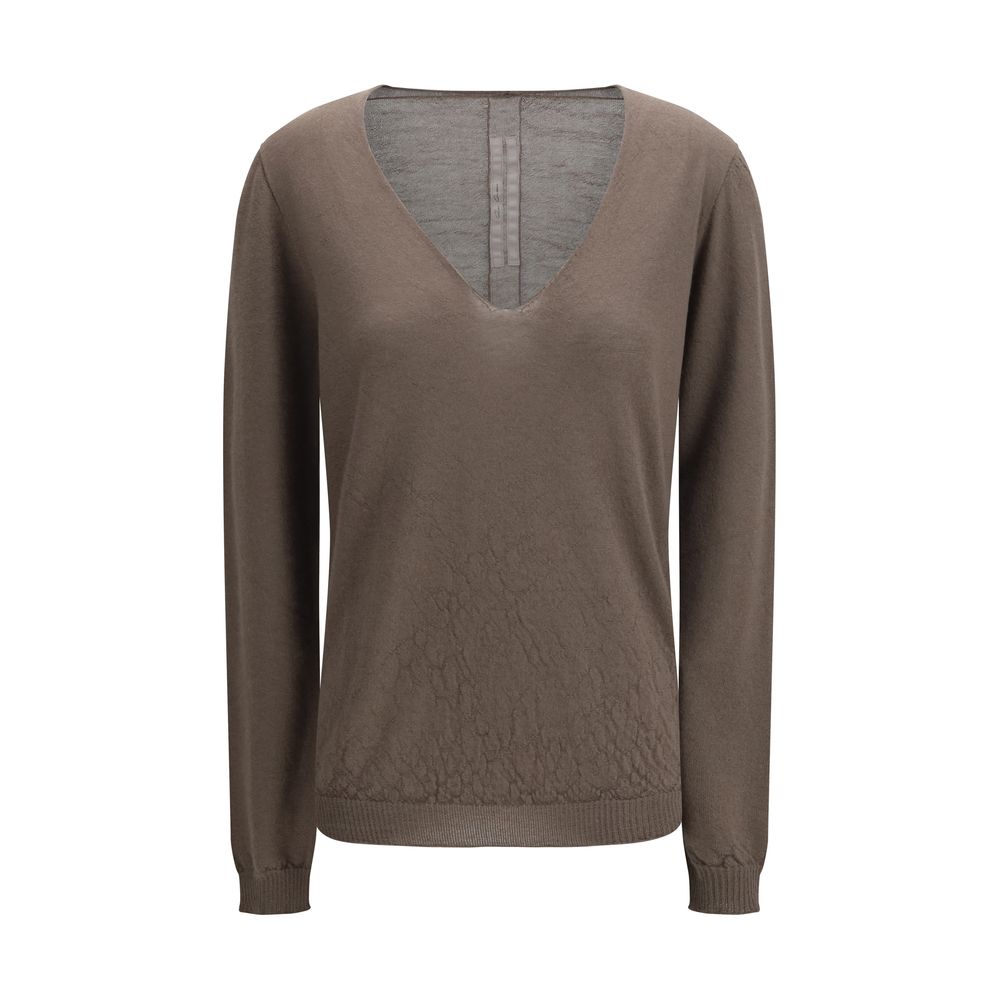 Rick Owens Gray Wool Oves Aries Sweatshirt