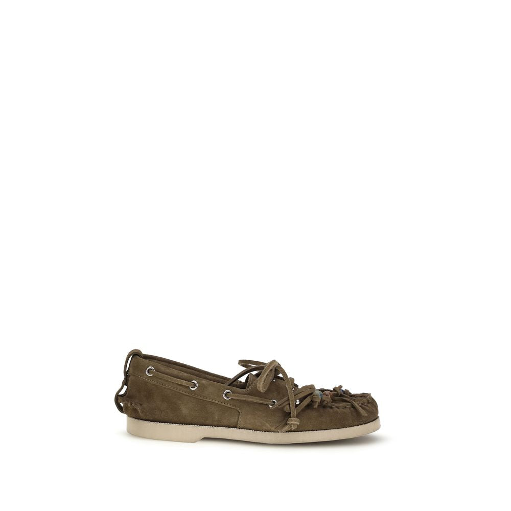 Golden Goose Bicolor Calf Leather Bos Taurus Slip-On Loafers