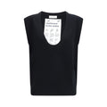 Extreme Cashmere Black Elastane Sleeveles Sweater