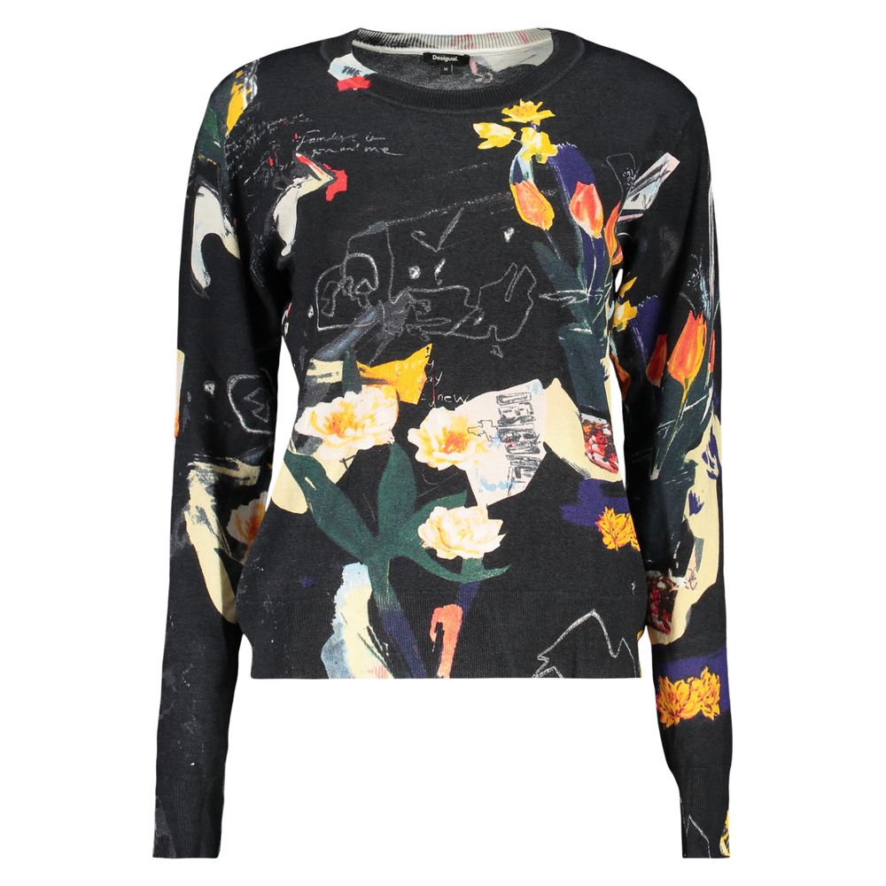 Desigual Black Viscose Women's Sweater Desigual