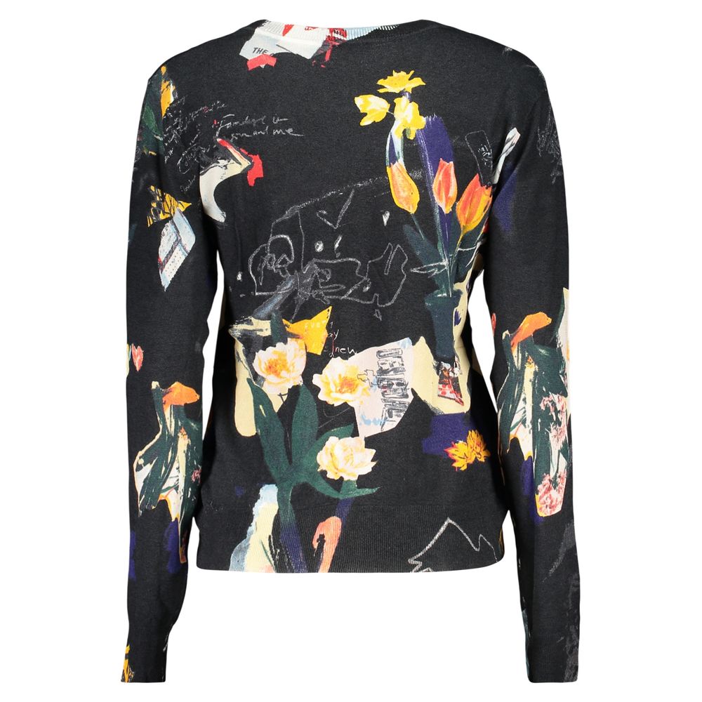 Desigual Black Viscose Women's Sweater Desigual