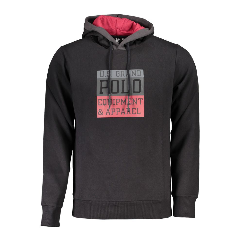 U.S. Grand Polo Black Cotton Men's Sweatshirt
