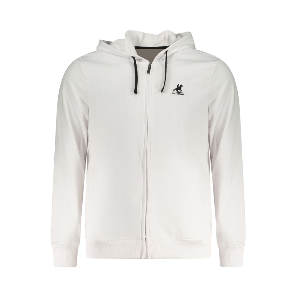 U.S. Grand Polo White Cotton Men's Hoodie