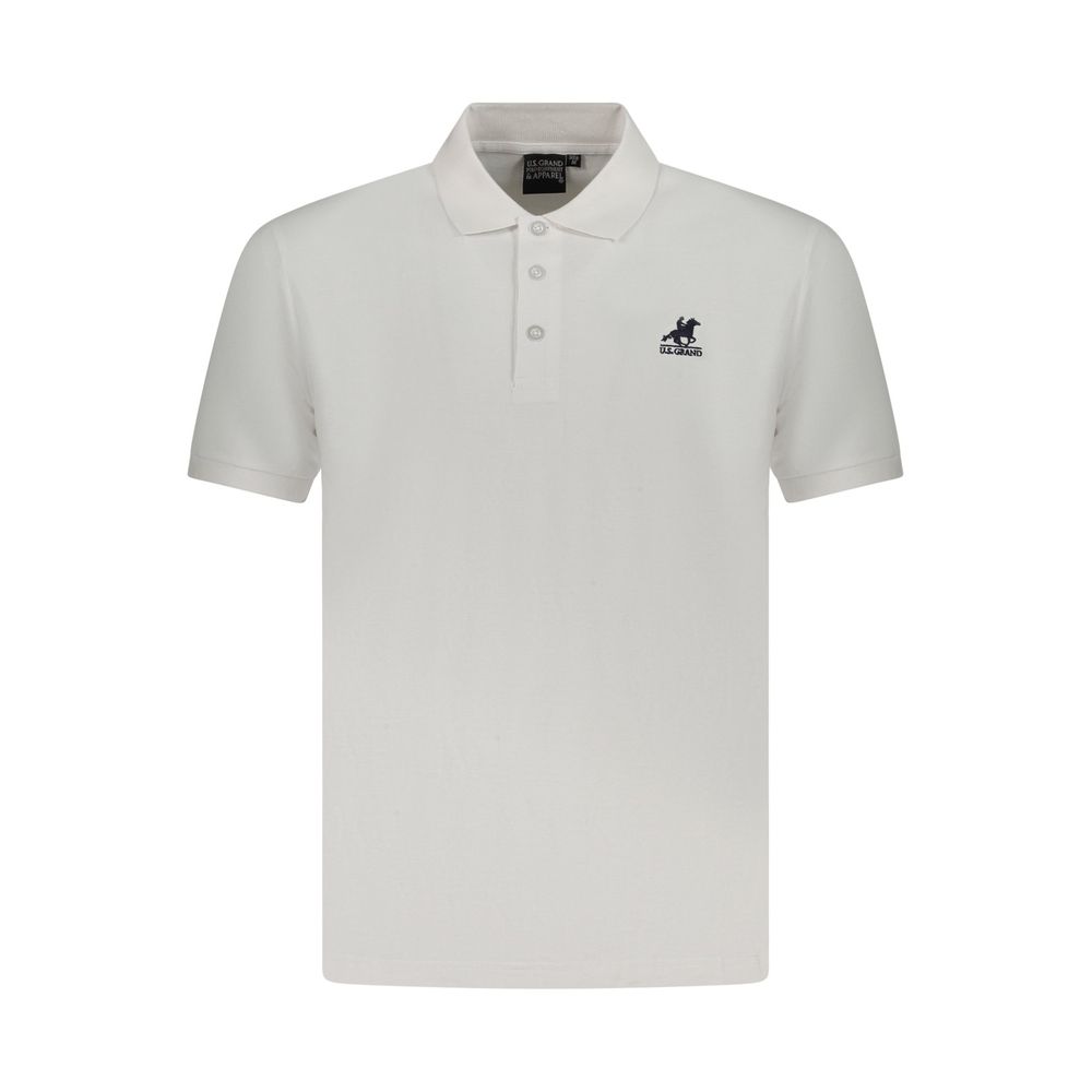 U.S. Grand Polo White Cotton Men Polo Shirt