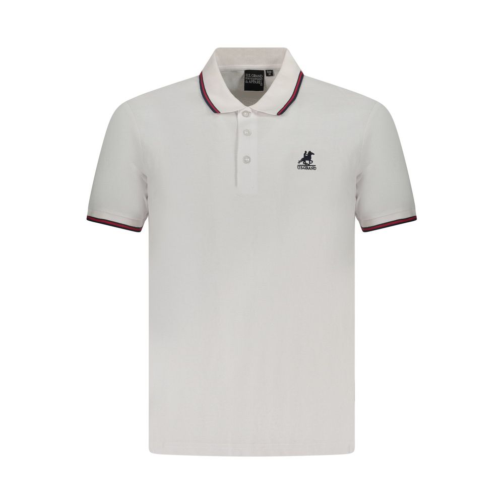 U.S. Grand Polo White Cotton Men Polo Shirt
