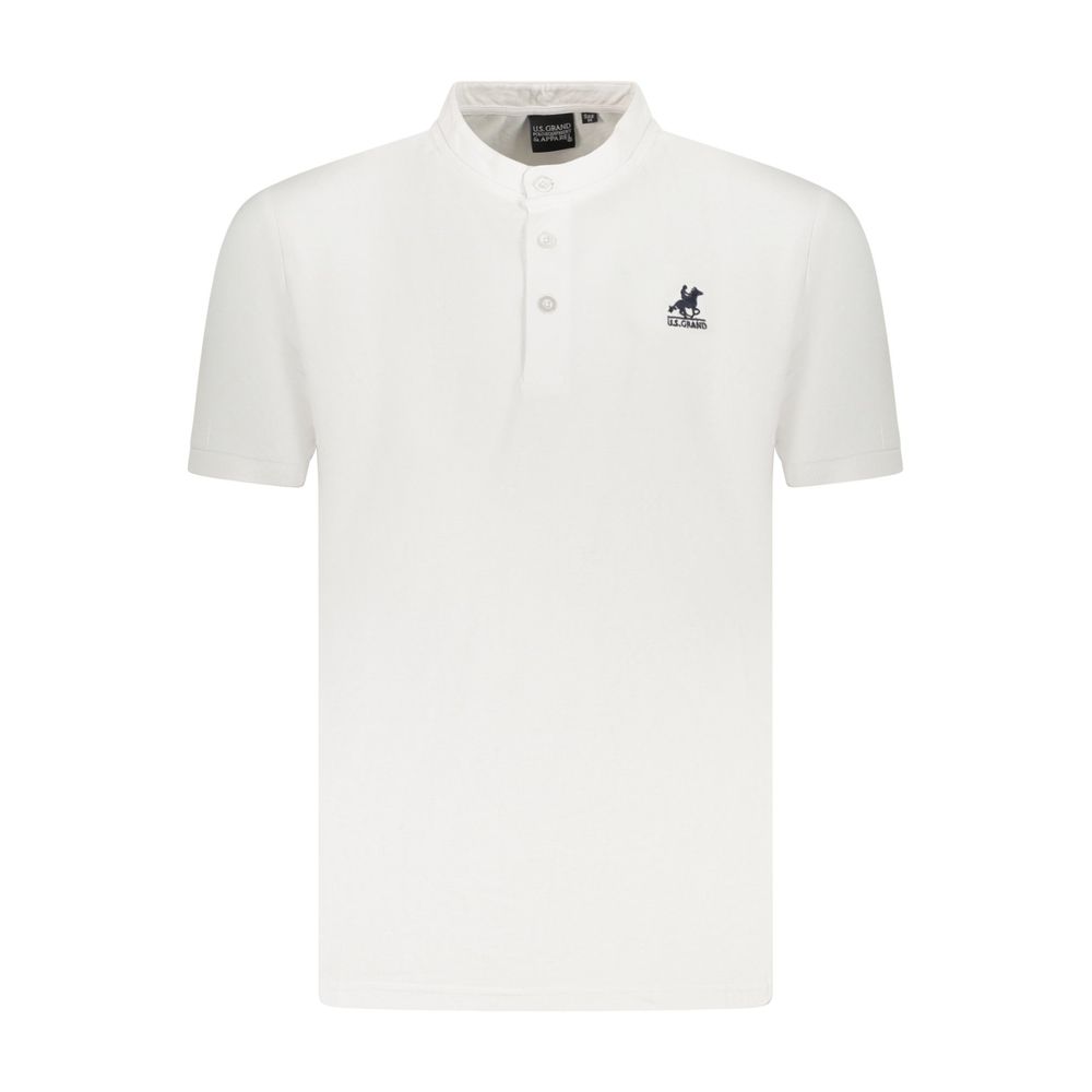U.S. Grand Polo White Cotton Men's Polo Shirt