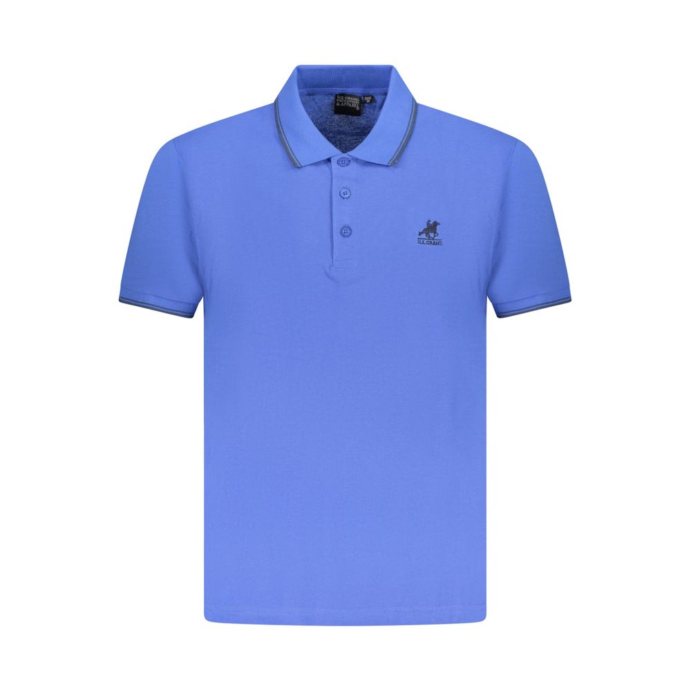 U.S. Grand Polo Blue Cotton Mens Polo Shirt