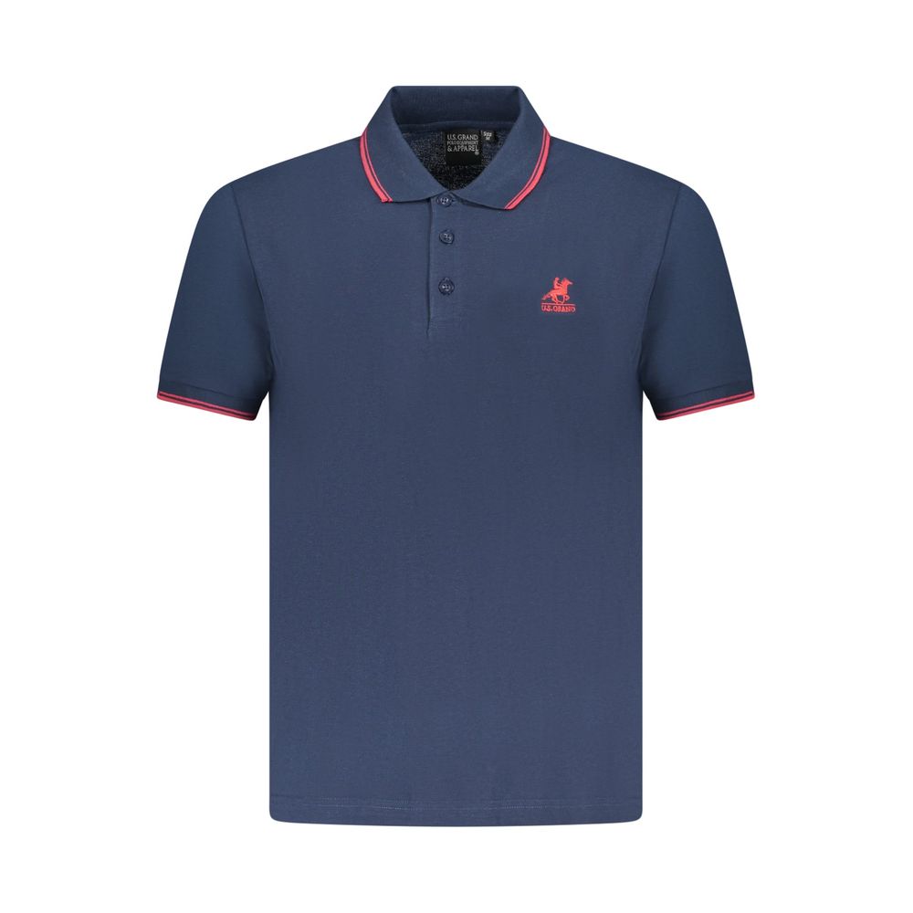 U.S. Grand Polo Blue Cotton Mens Polo Shirt