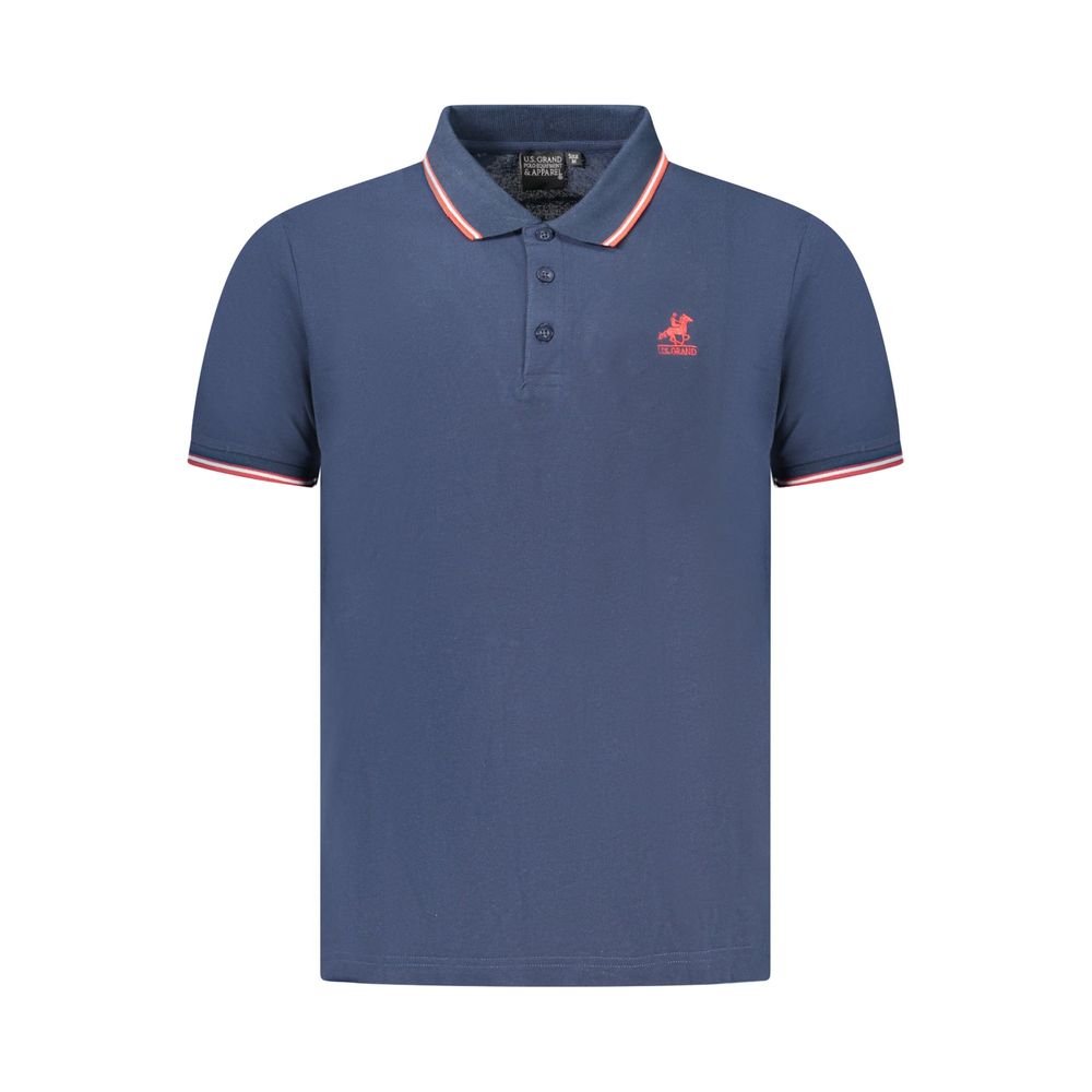 U.S. Grand Polo Blue Cotton Men Polo