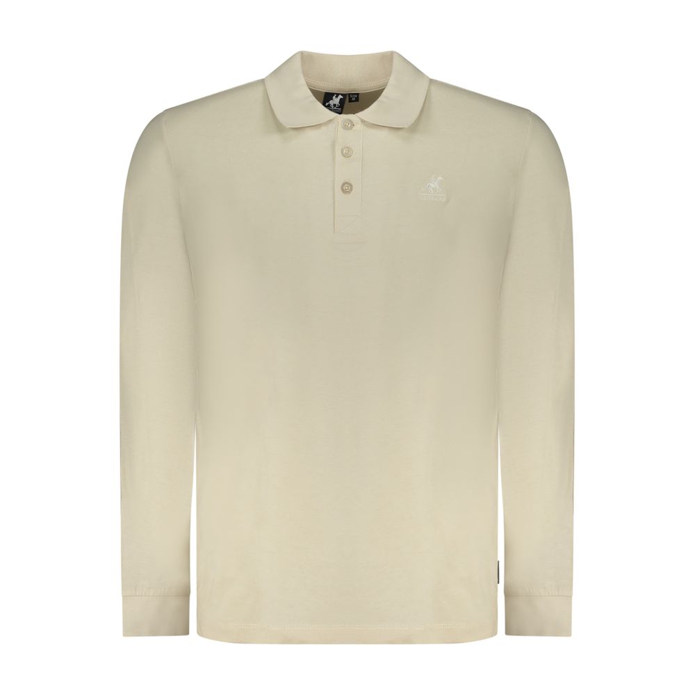 U.S. Grand Polo Beige Cotton Men Polo Shirt