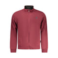 U.S. Grand Polo Red Cotton Men's Sweatshirt with Zip and Pockets
