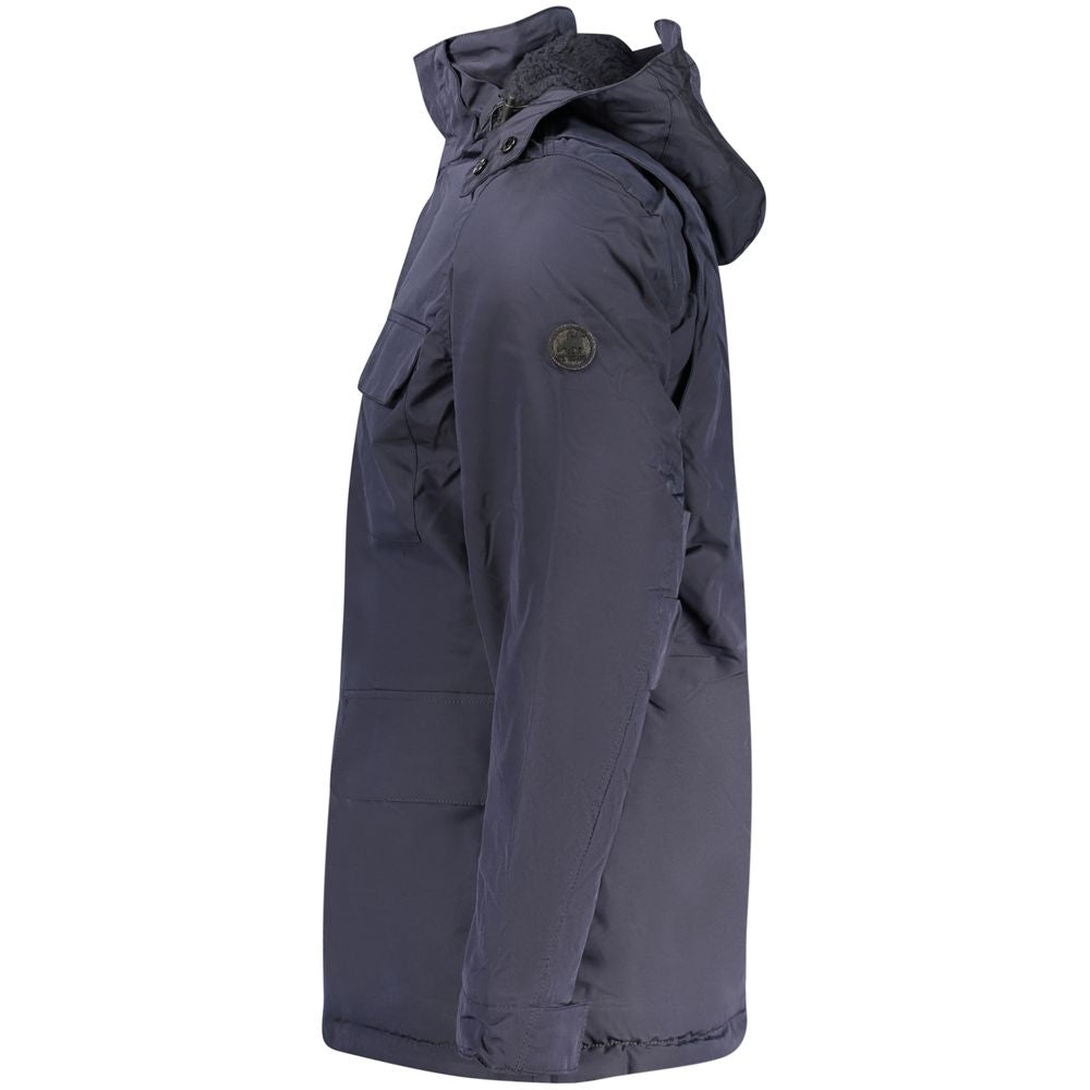 U.S. Grand Polo Blue Polyester Men's Parka Jacket