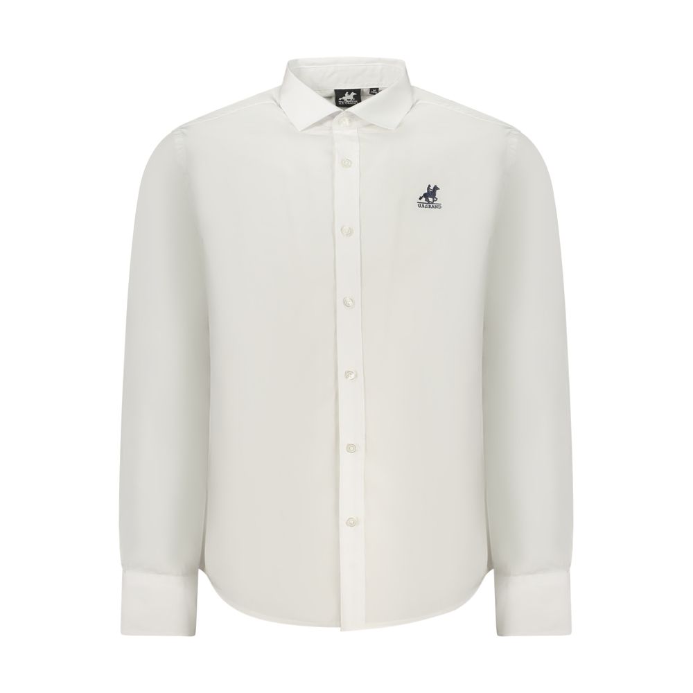 U.S. Grand Polo Bianco Cotton Men Shirt