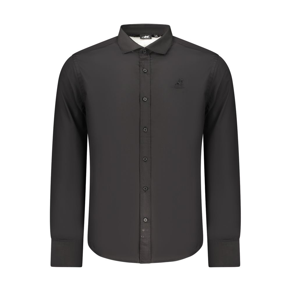 U.S. Grand Polo Black Cotton Mens Shirt