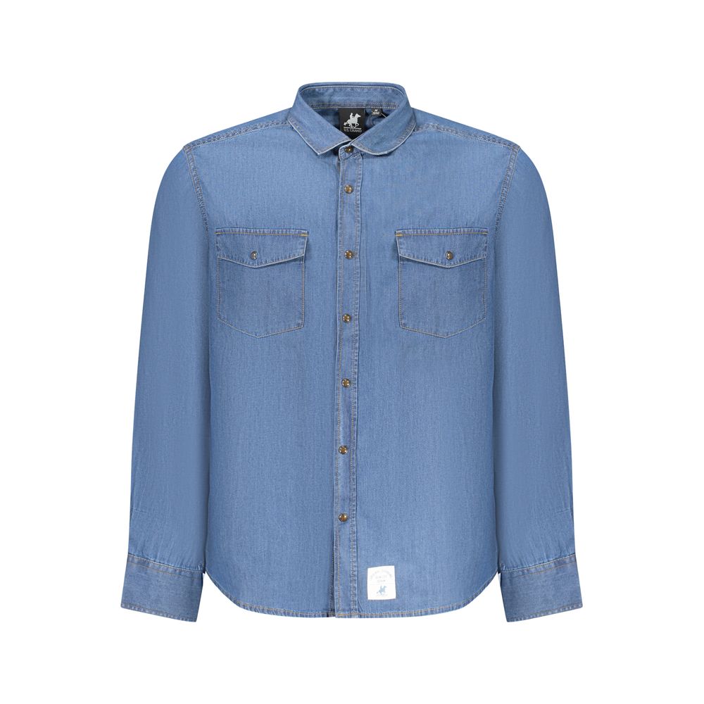 U.S. Grand Polo Blue Cotton Men Shirt