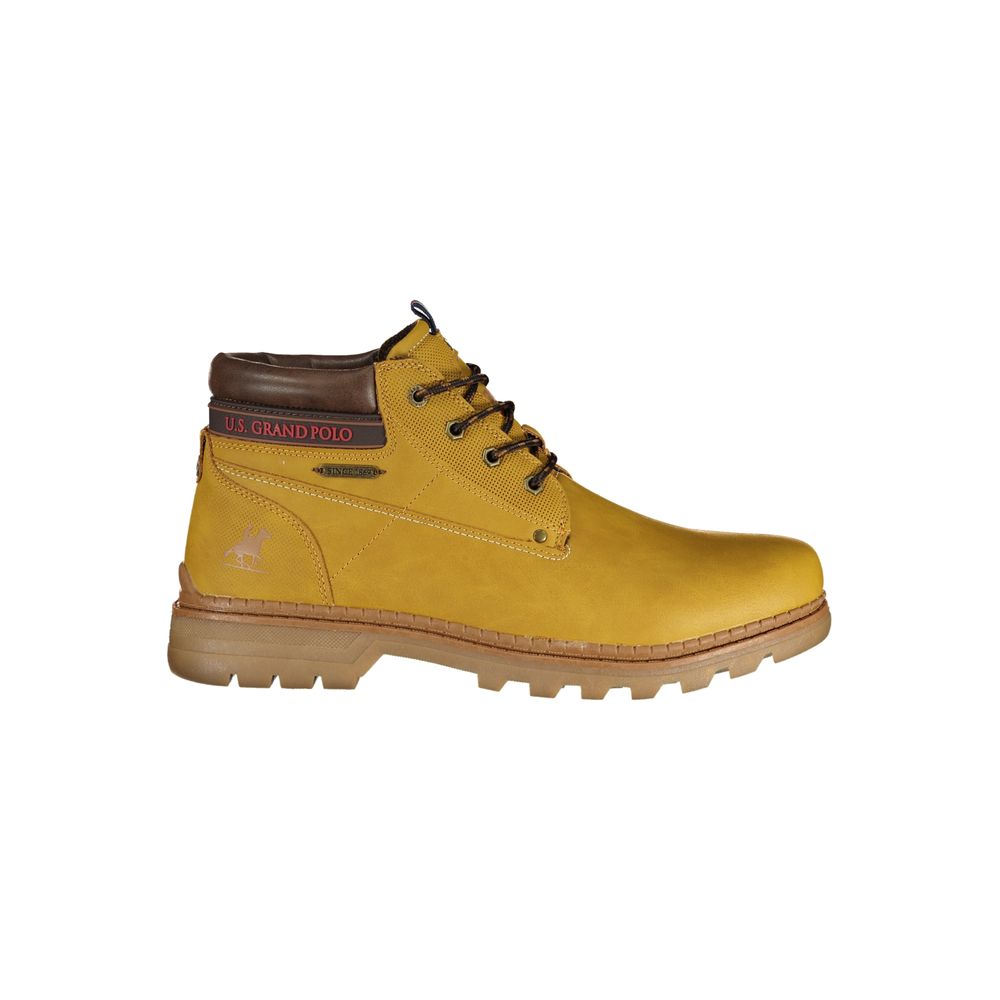 U.S. Grand Polo Yellow Polyurethane Men Ankle Boot