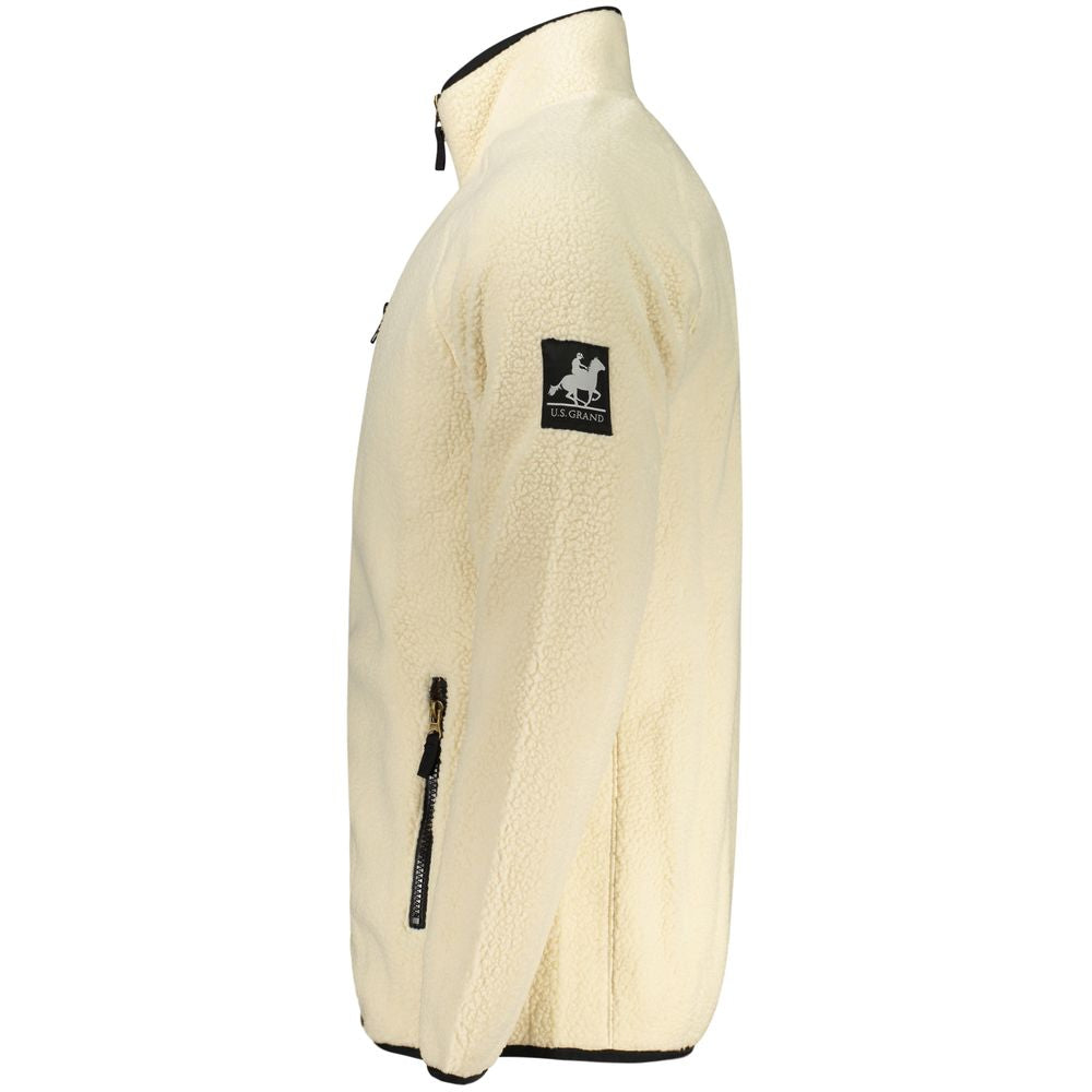 U.S. Grand Polo White Polyester Men Sweatshirt