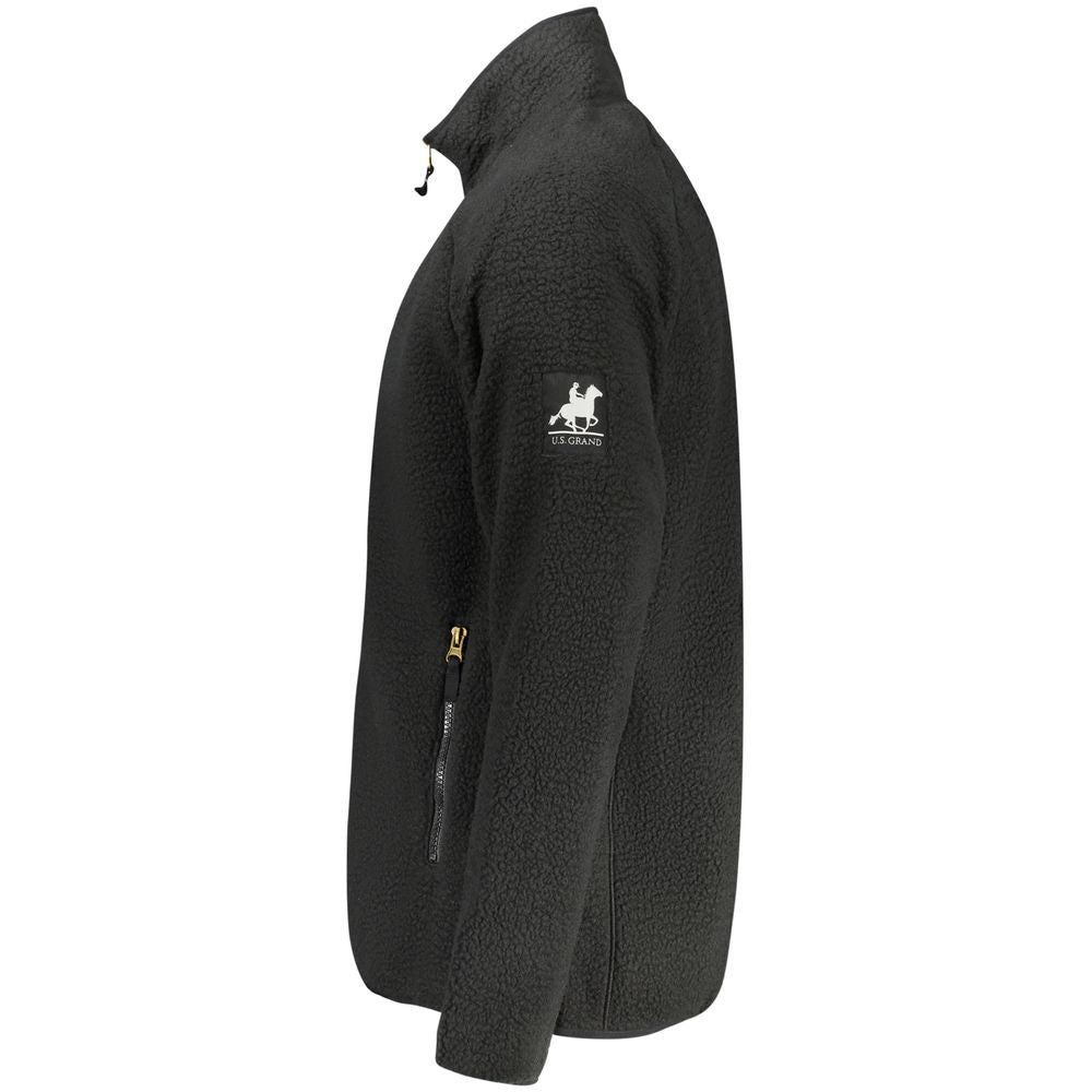 U.S. Grand Polo Black Polyester Men's Sweatshirt U.S. Grand Polo