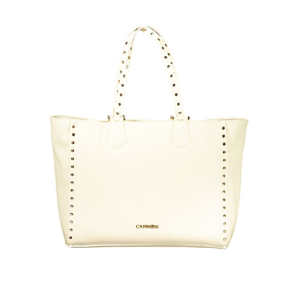 Cafenoir Beige Polyurethane Women's Shoulder Bag
