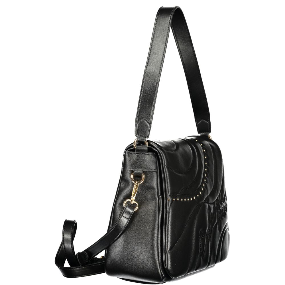 Cafenoir Black Polyurethane Women Shoulder Bag Cafenoir