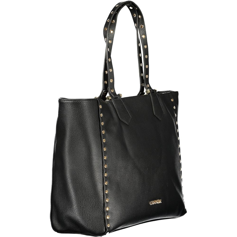 Cafenoir Black Polyurethane Women Shoulder Bag Cafenoir
