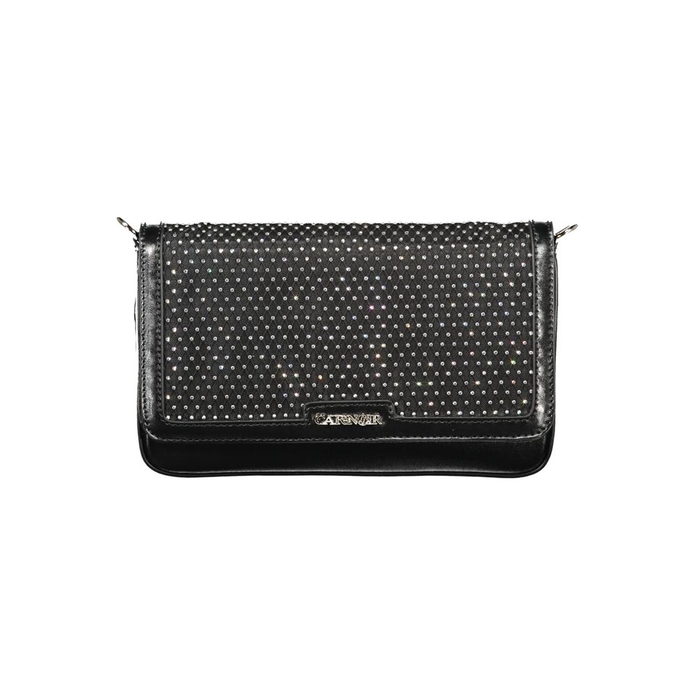 Cafenoir Black Polyurethane Women's Shoulder Bag