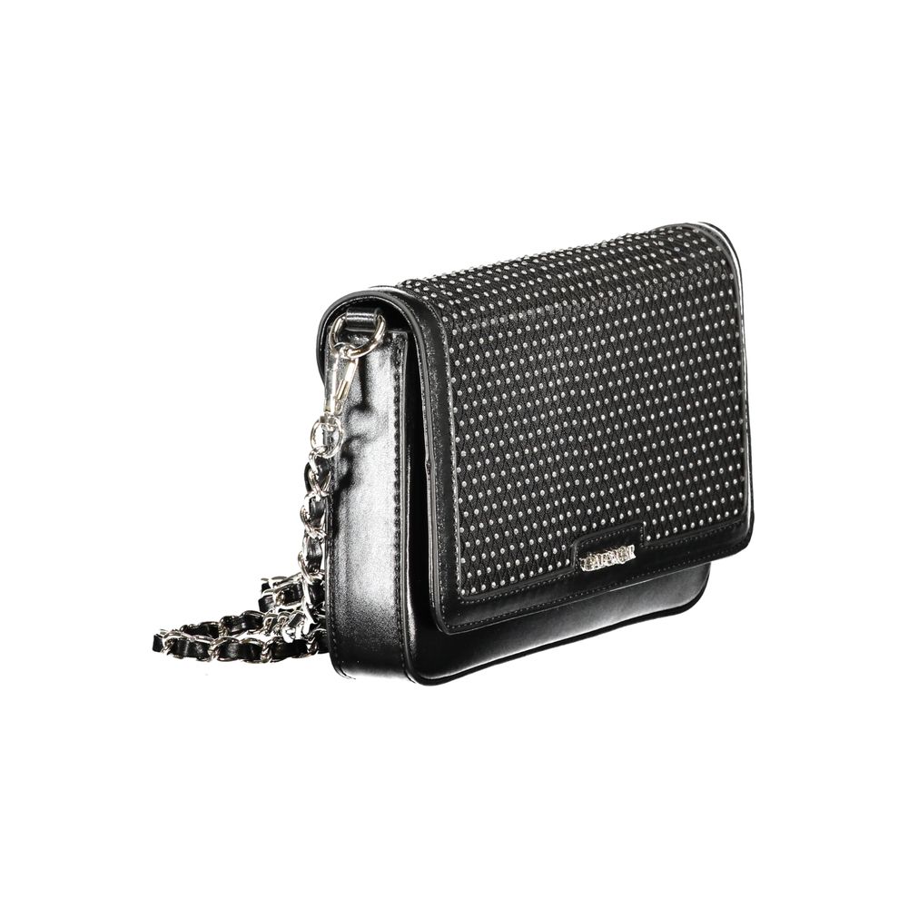 Cafenoir Black Polyurethane Women's Shoulder Bag