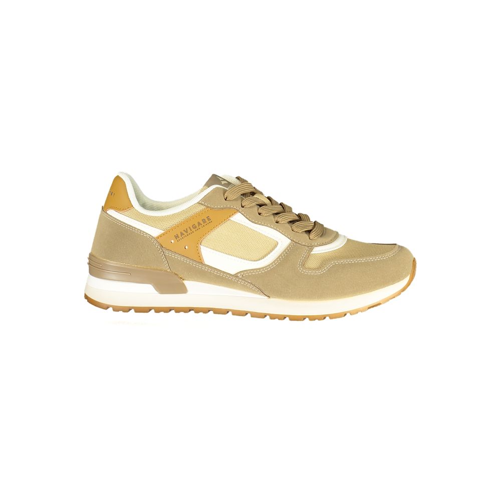 Navigare Beige Polyester Men Sneaker