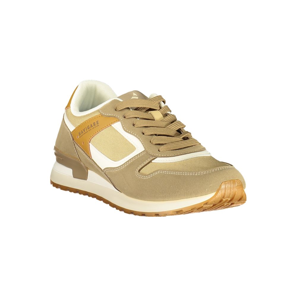 Navigare Beige Polyester Men Sneaker
