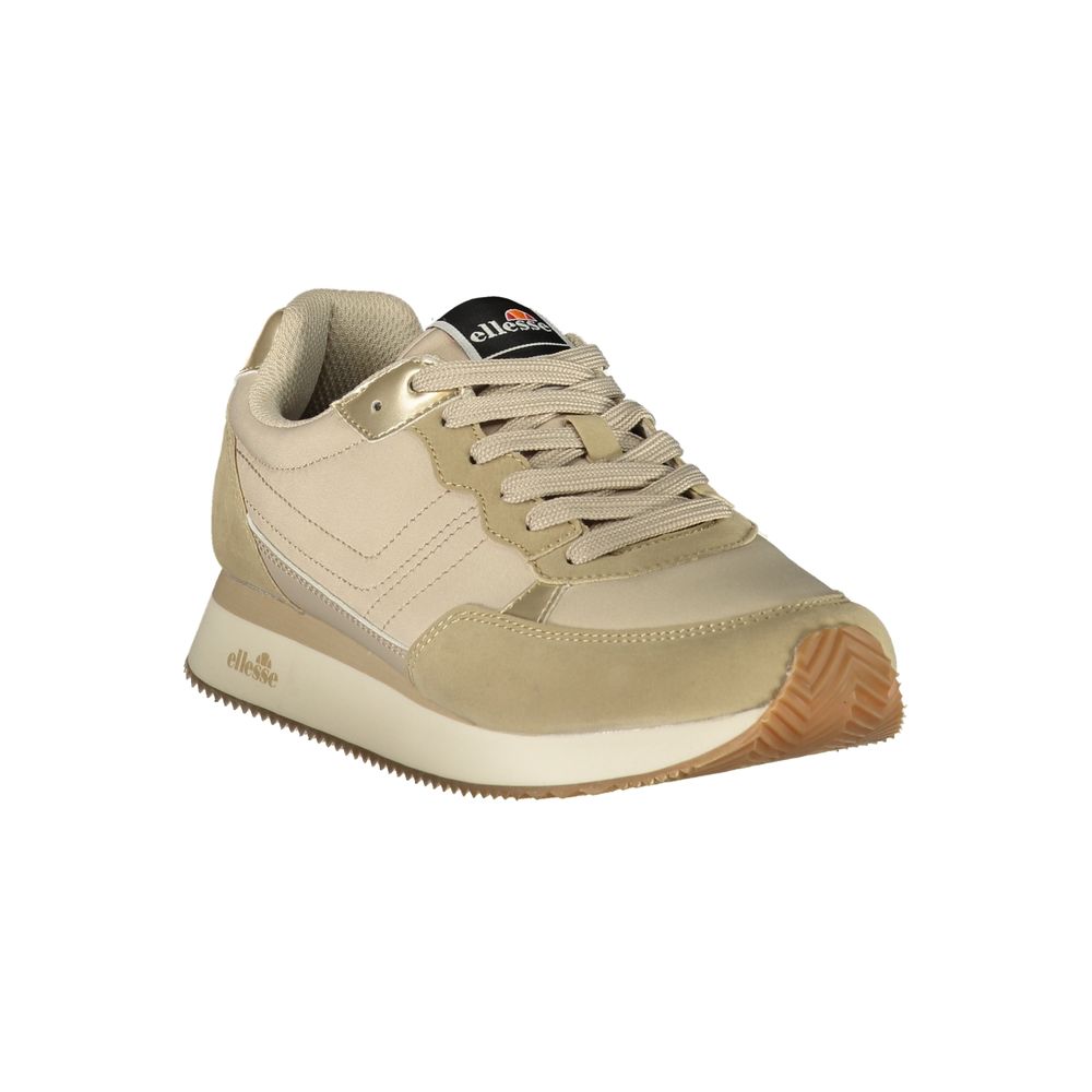 Ellesse Beige Polyurethane Women Sneaker