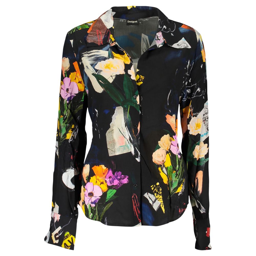 Desigual Nero Viscose Women Shirt Desigual