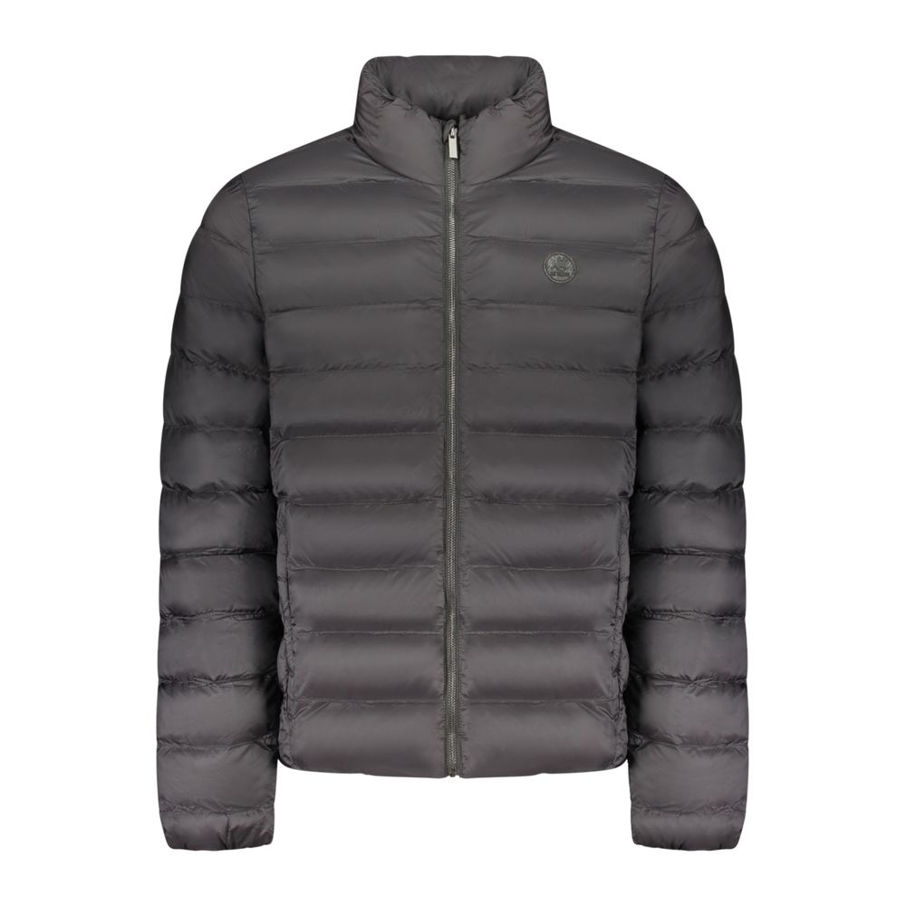 U.S. Grand Polo Black Polyester Men's Jacket U.S. Grand Polo