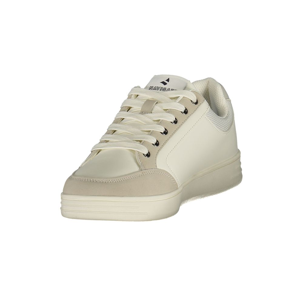 Navigare White Polyurethane Men Sneaker