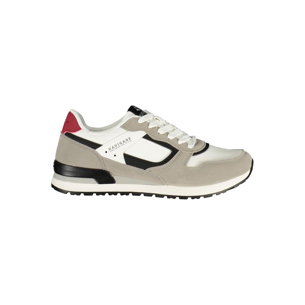 Navigare White Polyester Men Sneaker