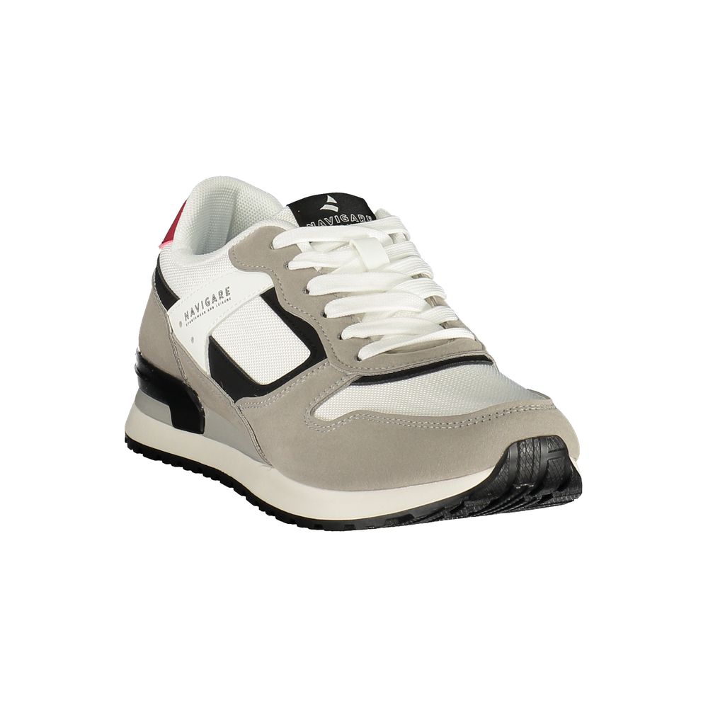 Navigare White Polyester Men Sneaker