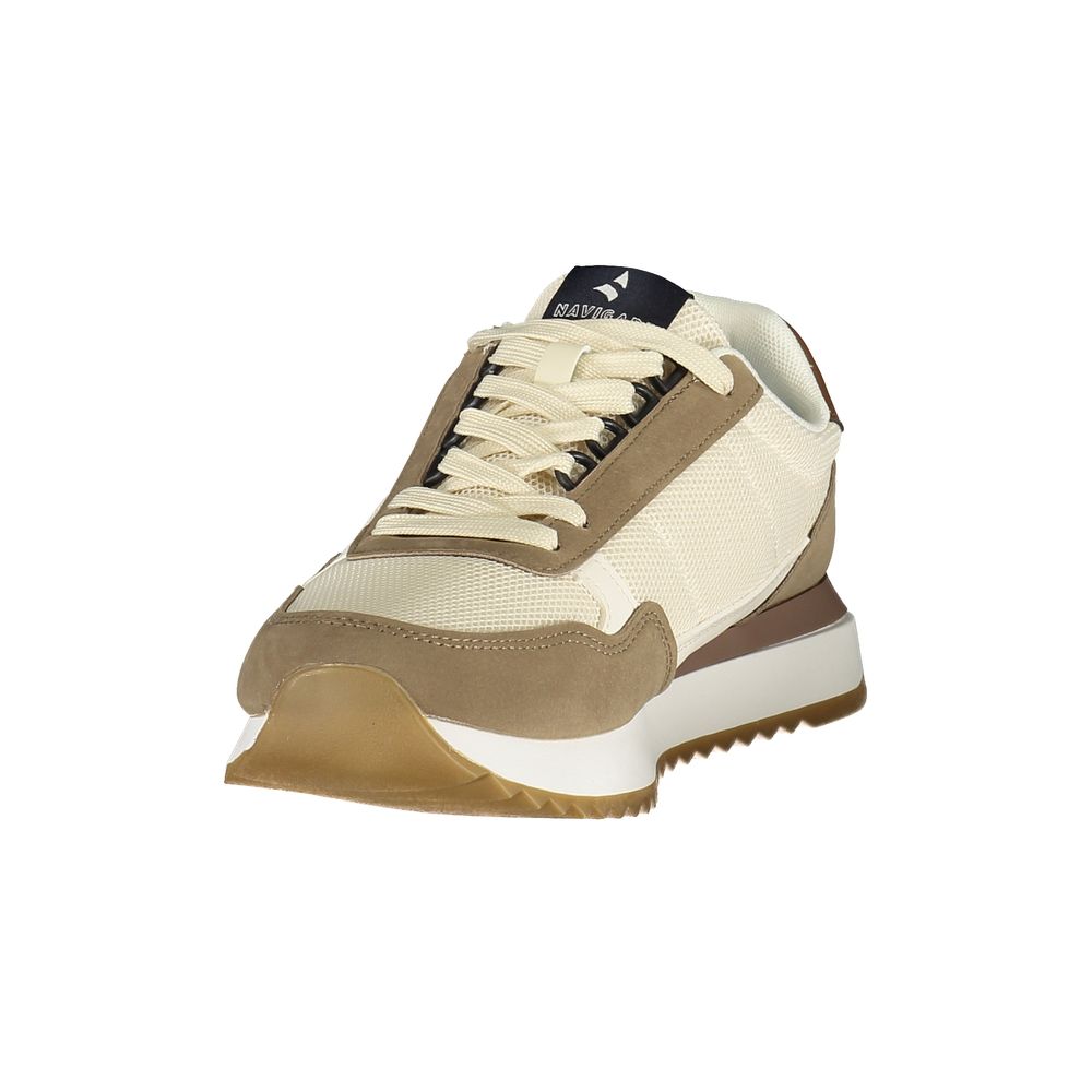 Navigare Beige Polyurethane Men Sneaker