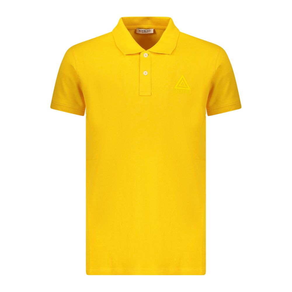 Iceberg Yellow Cotton Mens Polo Shirt